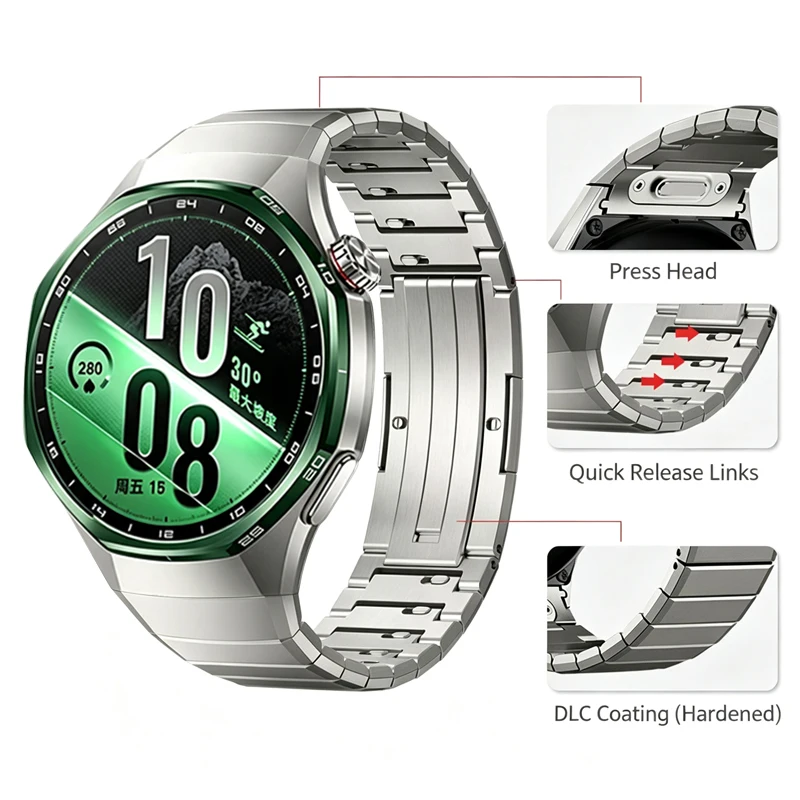 Official Quick Release Titanium Alloy Band for Huawei Watch GT7 Pro GT6 Pro 46mm No Gap Bracelet Huawei Watch GT6 Pro 46mm Strap