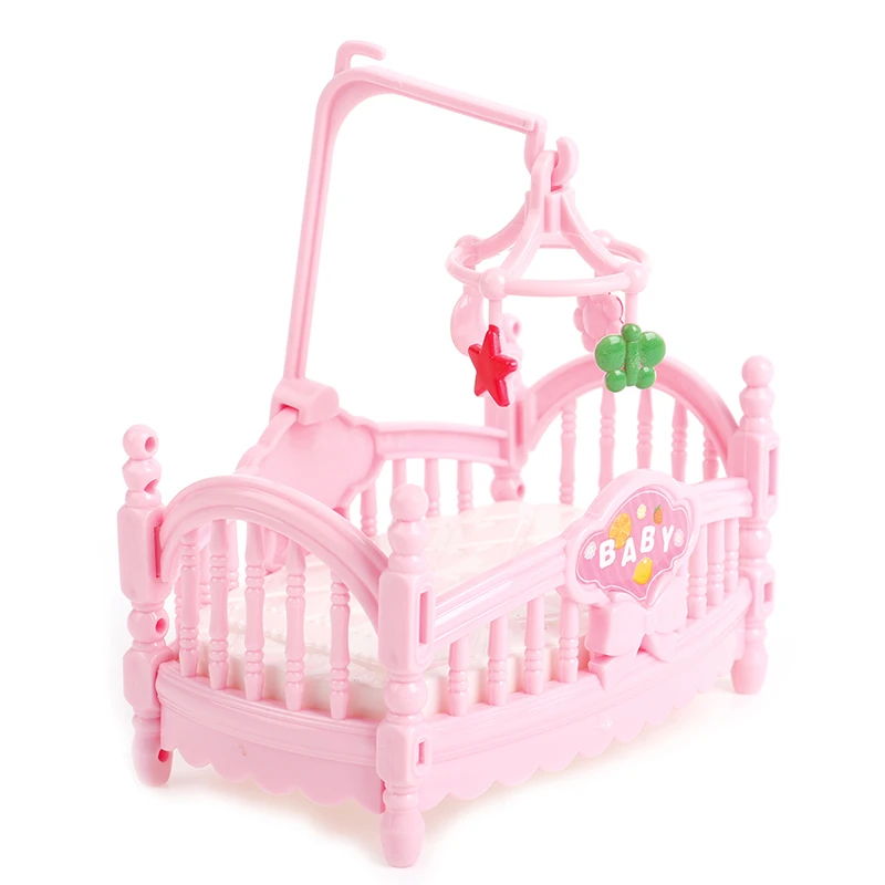Miniature Crib Bed And Wooden Horse For Children Girls Gift Outdoor Doll Beach Leisure Table With Umbrella Chair Folding Chair