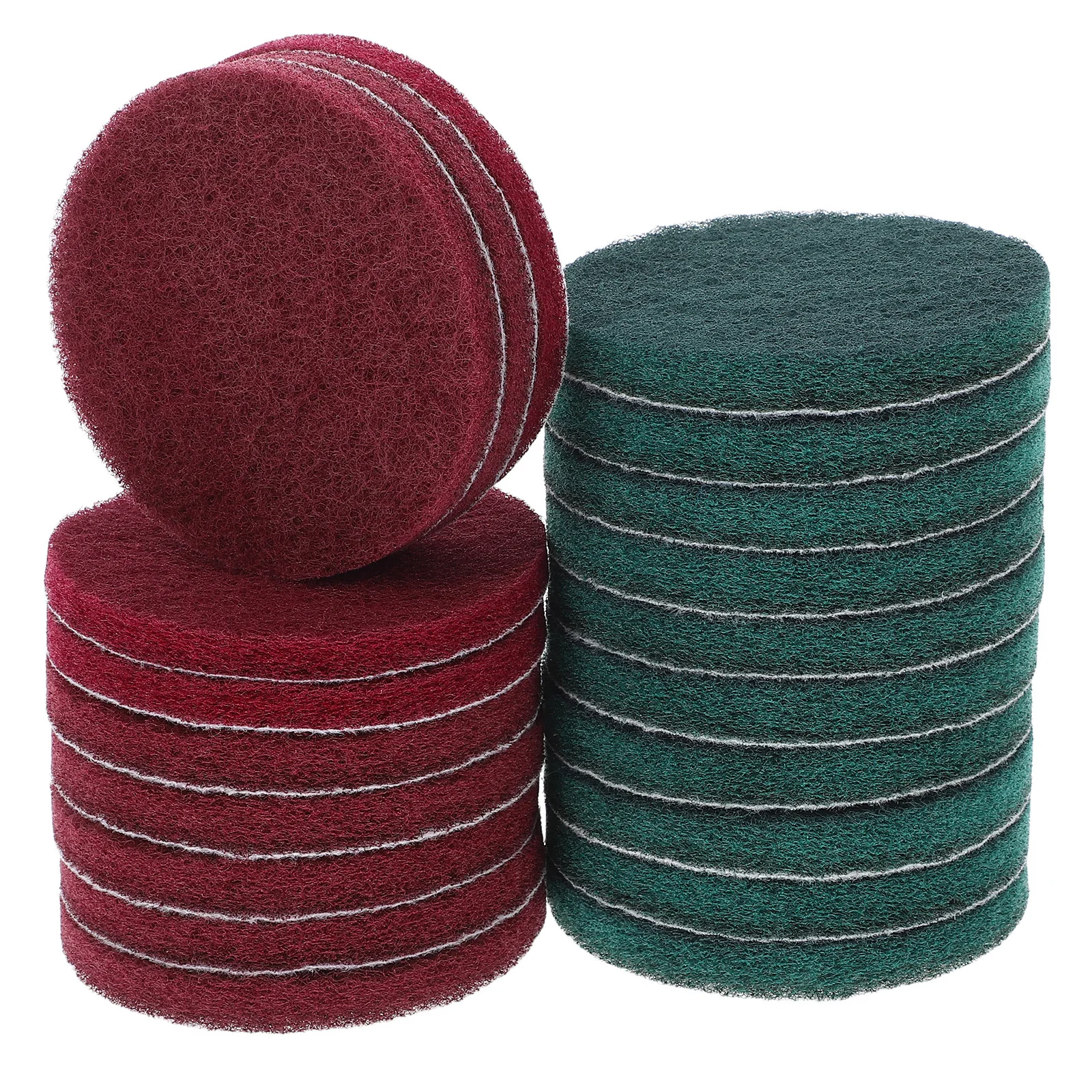 

20Pcs Scouring Pads High Efficiency Round Soft Scrubber Pads Reusable Cleaning Buffing Kit for Household Kitchen Bathroom