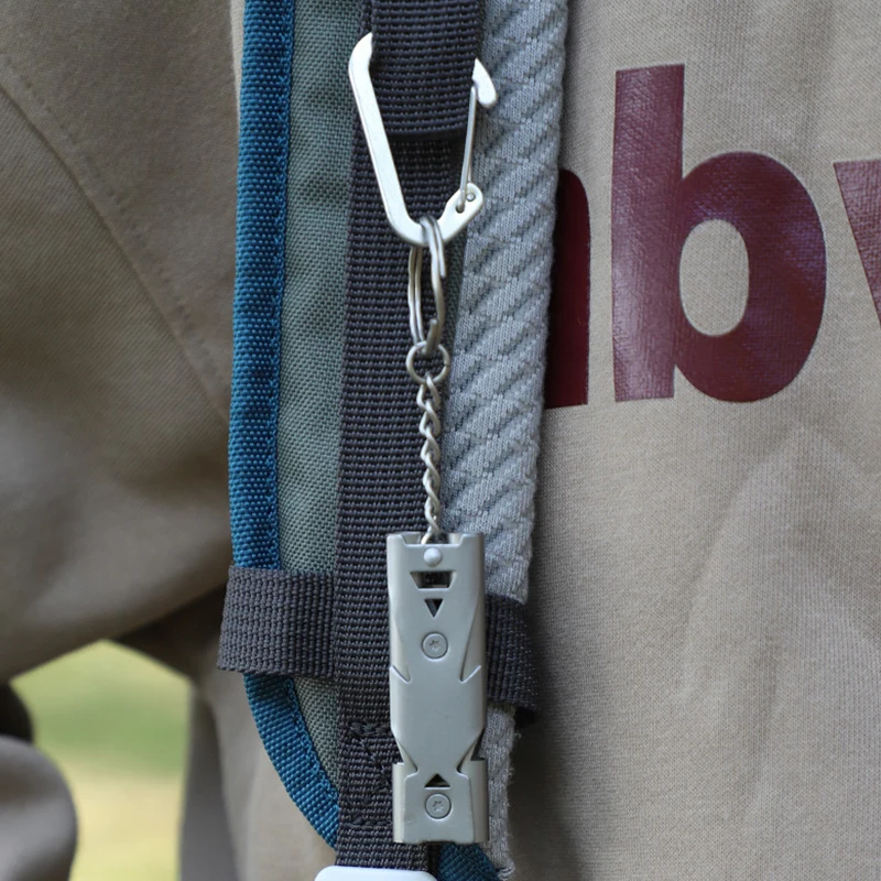 Двойной трубчатый свисток, подвесной брелок с высоким децибелом, портативный инструмент для выживания на открытом воздухе, аварийный инструмент для кемпинга, многофункциональный 1 шт.