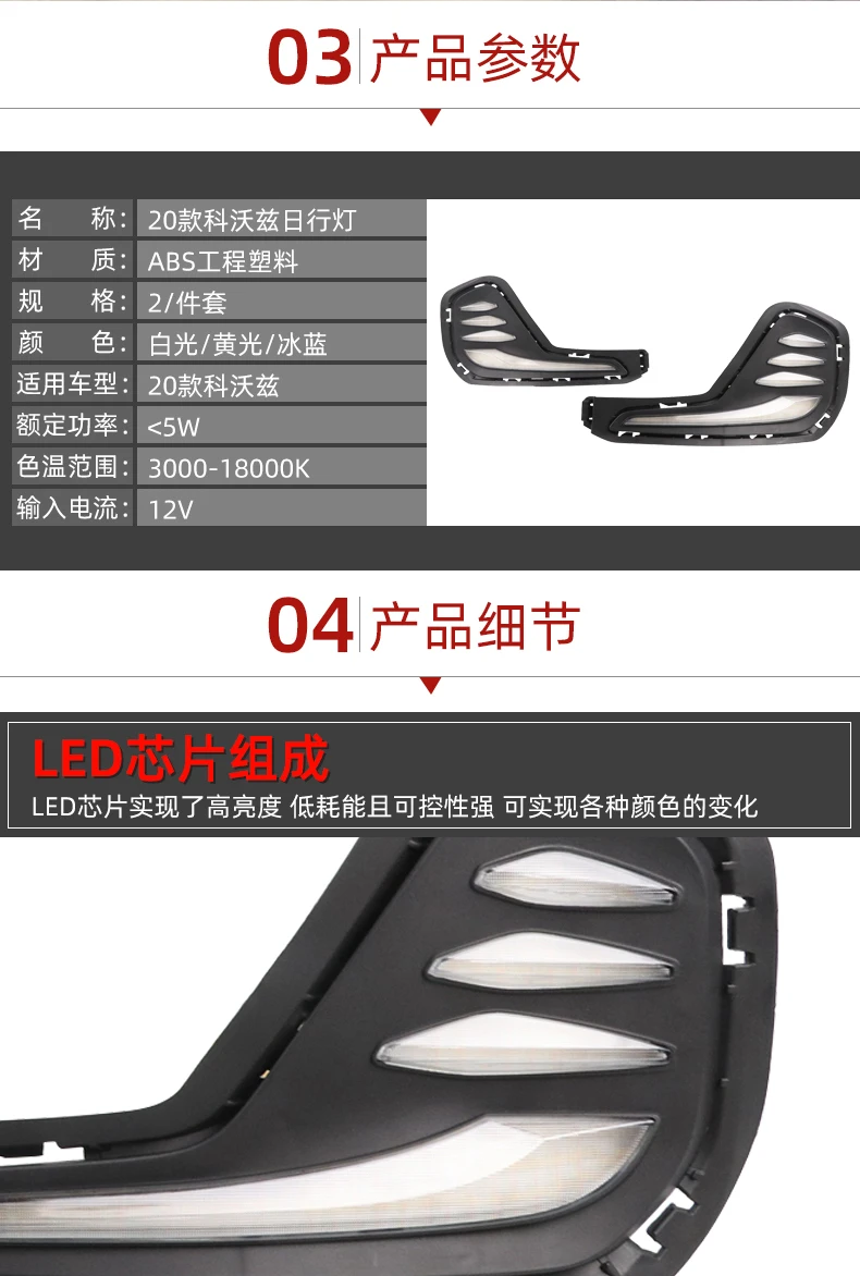 car bumper headlight for Cavalier daytime light 2020~2021y DRL car accessories LED headlamp for Cavalier fog light