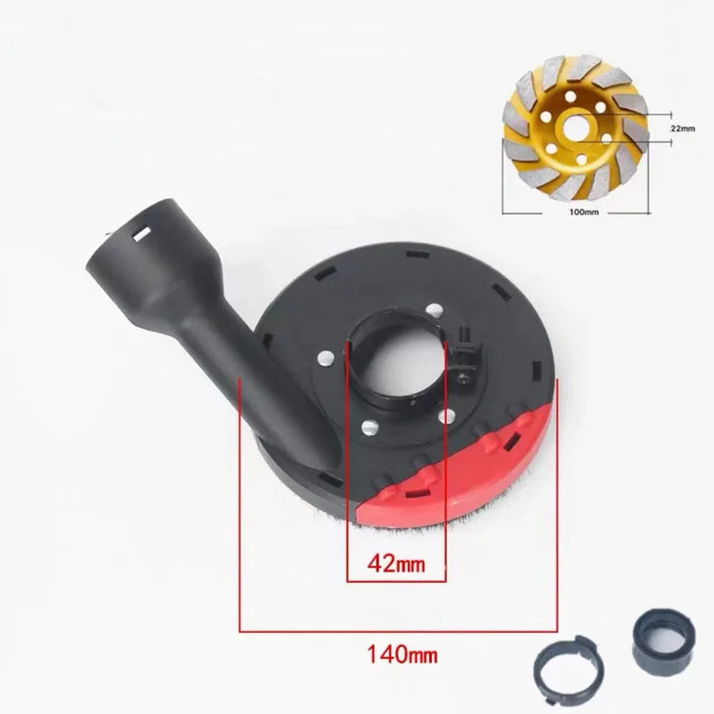 각도 그라인더 먼지 쇼루드 140/180mm 효율적인 먼지 방지 각도 그라인더 먼지 쇼루드 키트 콘크리트 돌 먼지 수집