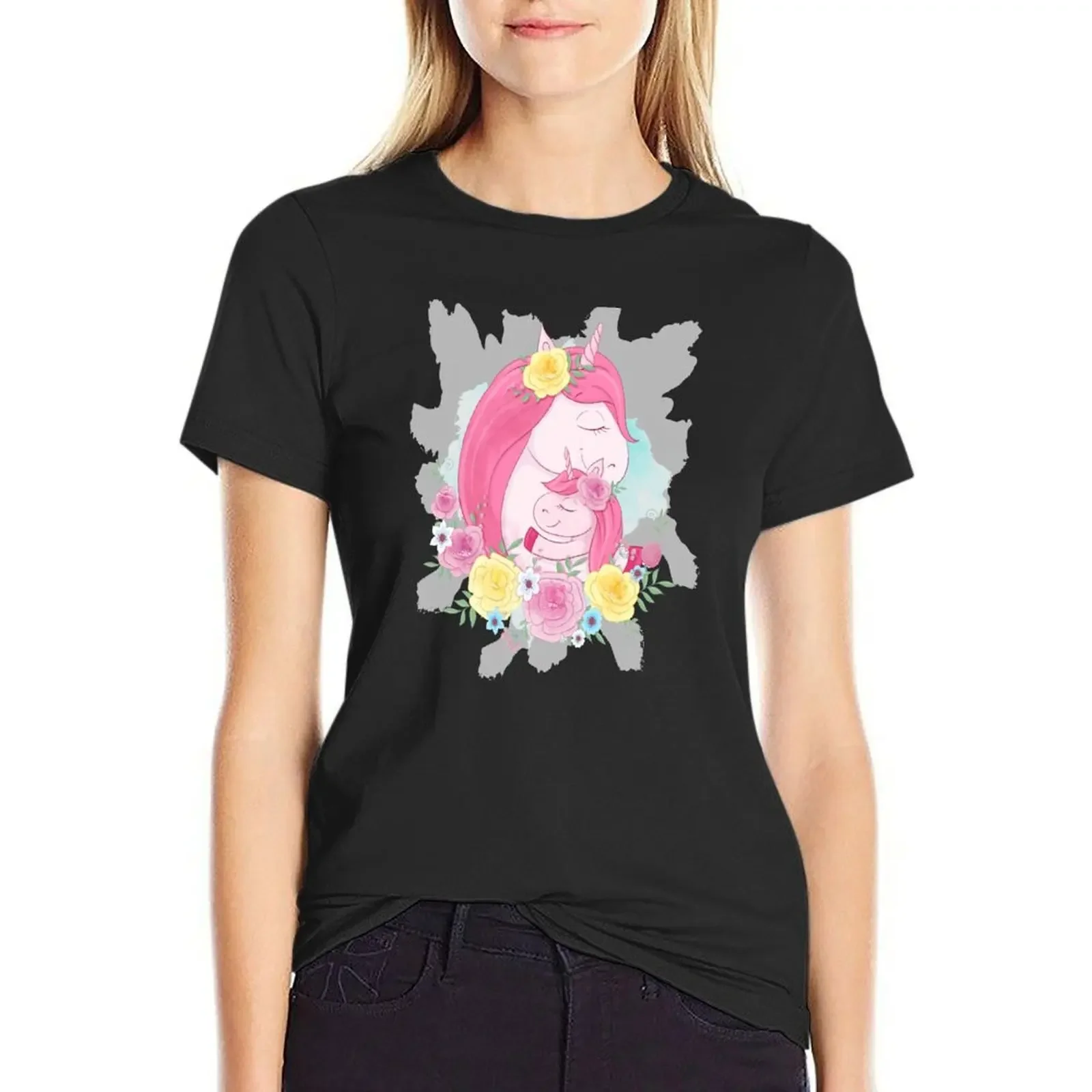 

Funny Mom unicorn and daughter: A cute fantasy shirt. T-Shirt heavyweights vintage clothes t shirt for Women