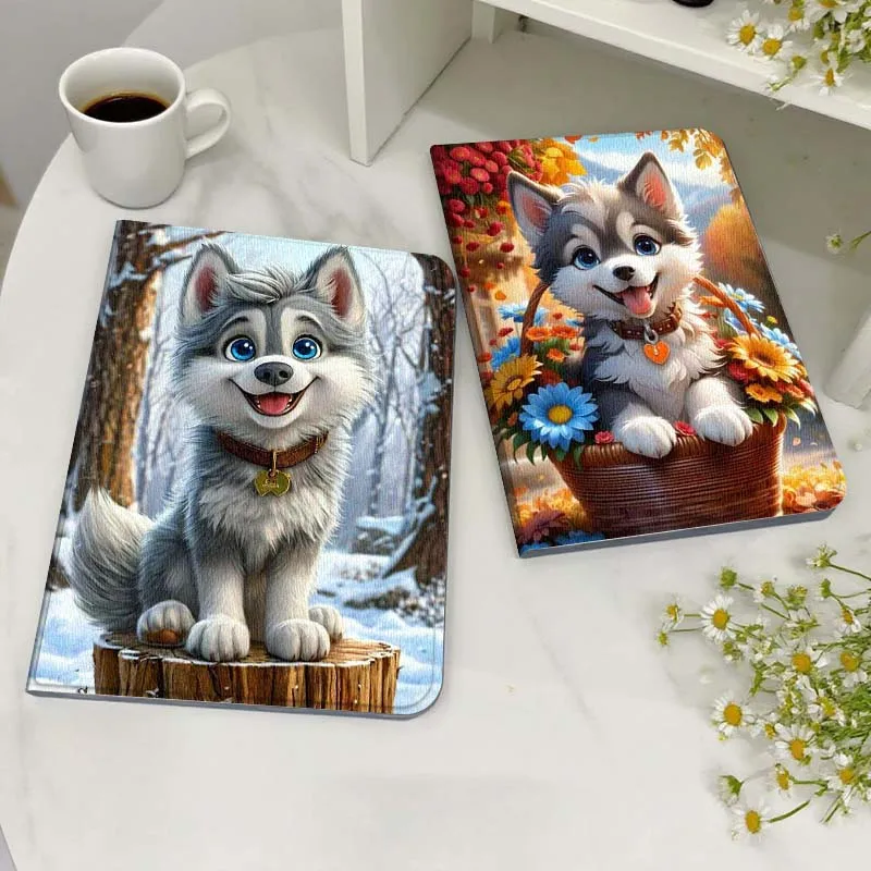 

Cartoon Puppy Basket Flower Tablet Case For Legion Xiaoxin Pad Y700 K10 M10 P11 K11 Pro Plus 10.6 11.5 Inch 2021 2023 2025