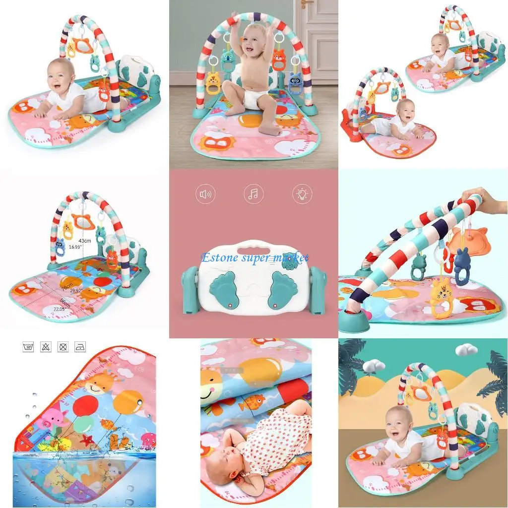 090B 43x7 6ซม./16.93x29.92inเด็กเกมPadอุปกรณ์เสริมเด็กตกแต่งห้องเป็นมิตรกับสิ่งแวดล้อมPleasantของเล่นสีเขียว/สีแดงPad