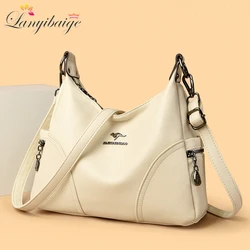 Large Capacity PU Leather Shoulder Crossbody Bags For Women Casual Ladies Messenger Bag Purses And Handbags Luxury Designer