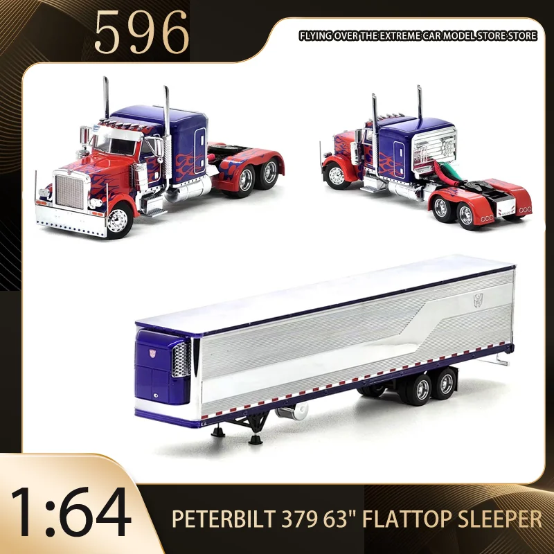 

596 1:64 Peterbilt 379 63" Flattop Sleeper HOBBY EXPO CHINA 2025 VENT EDITION Beijing HEC Alloy Premium Diecast Vehicle Model