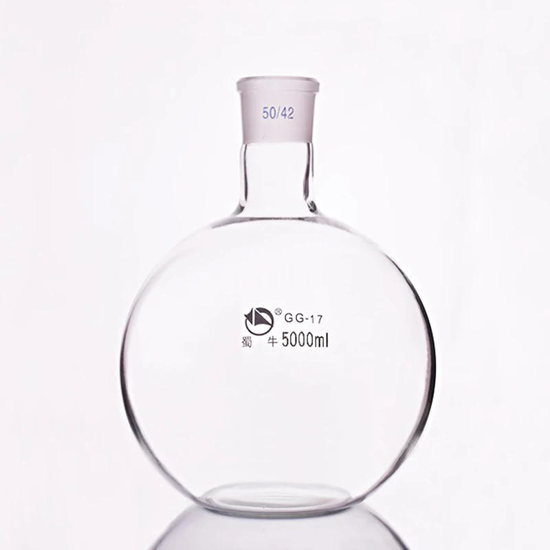 

SHUNIU Single standard mouth flat-bottomed flask, Capacity 5000mL and joint 50/42, Single neck flat flask, Borosilicate glass