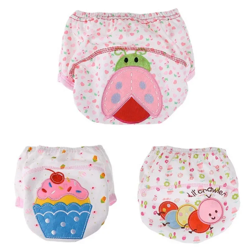 6pcs/Lot Baby Girls Waterproof Learning Pants Toilet Training 6 Designs Mix Can Be Reused