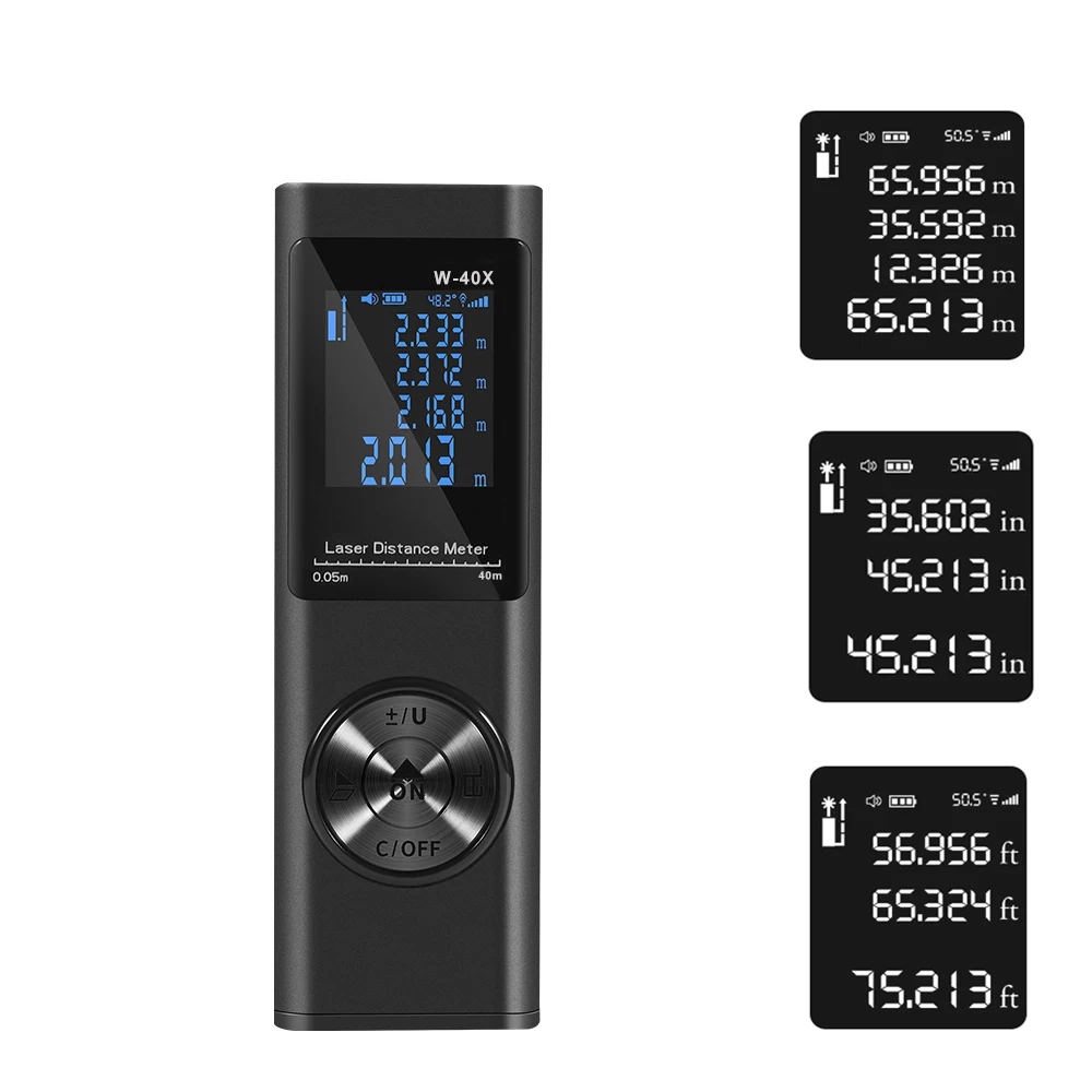 Telêmetro a Laser Digital com Ângulo Métrica Medidor de Distância a Laser Fita Métrica 40 m 60 m 80m