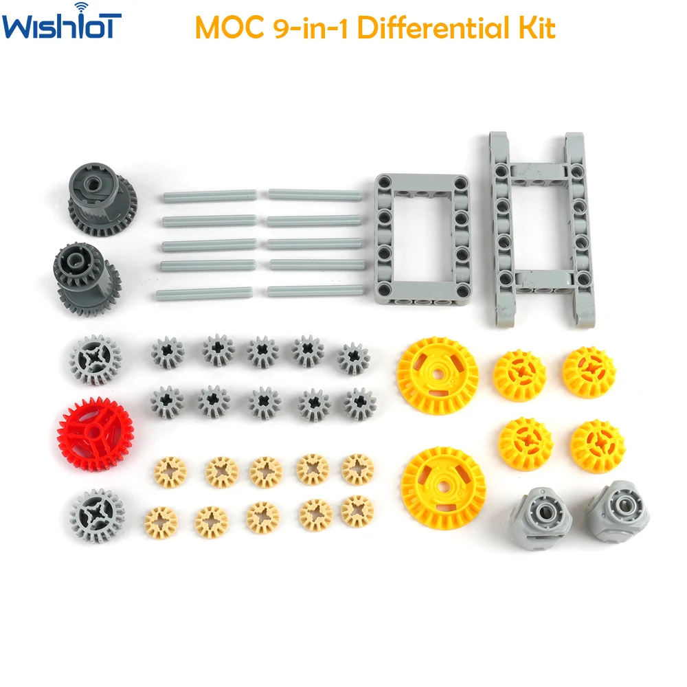 MOC 9-IN-1 Versatile Differential Gear Set Compatible with legoeds Building Blocks 45PCS Technical Parts Frame Gears Shaft Axle