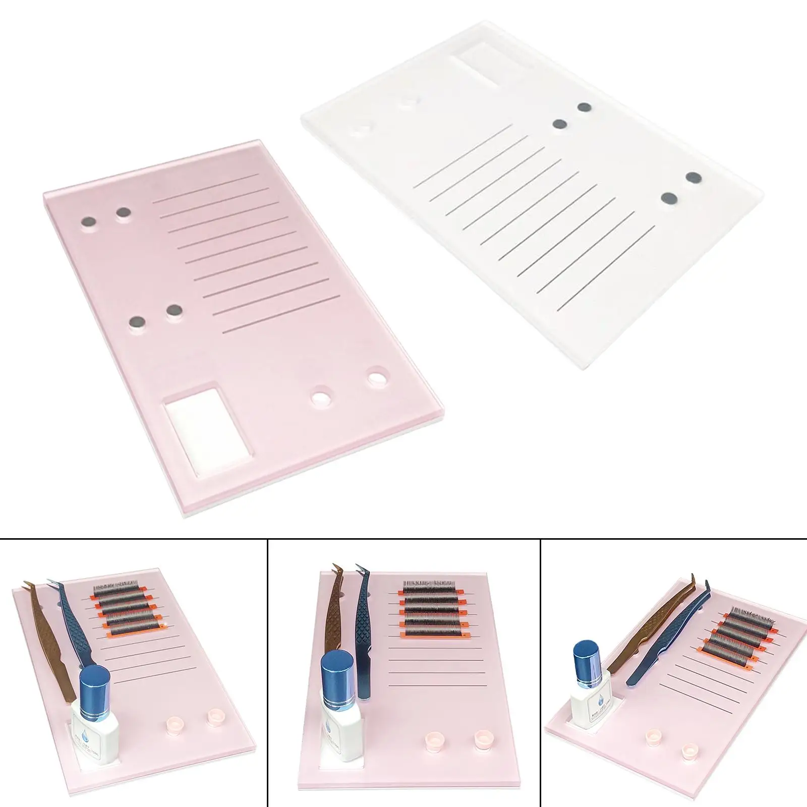 Eyelash Extensions Pallet Eyelash Grafting Acrylic Stand Gasket for Adhesive