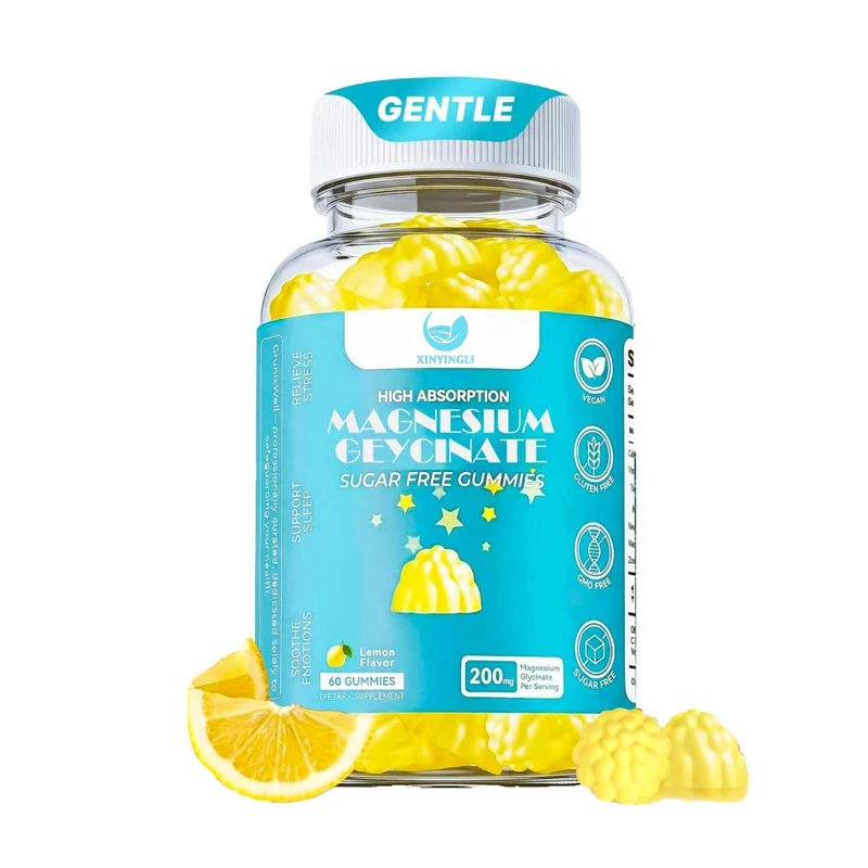 

Magnesium glycinate 200mg, gummy candy, sugar free composite gummy candy, suitable for vegetarians, enhances immunity