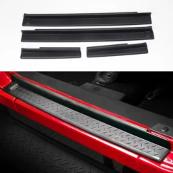 Door Sill Plate Entry Guard Welcome Pedal Cover Decoration Protector for Jeep Wrangler JK 2007-2017 Car Accessories ABS Black