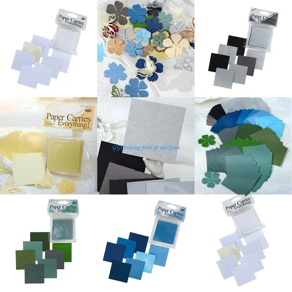 H9EB Archival Grade Decorative Paper Sheets Textured Journaling Paper Collection Suitable for Crafts and Scrapbooks Cardstock