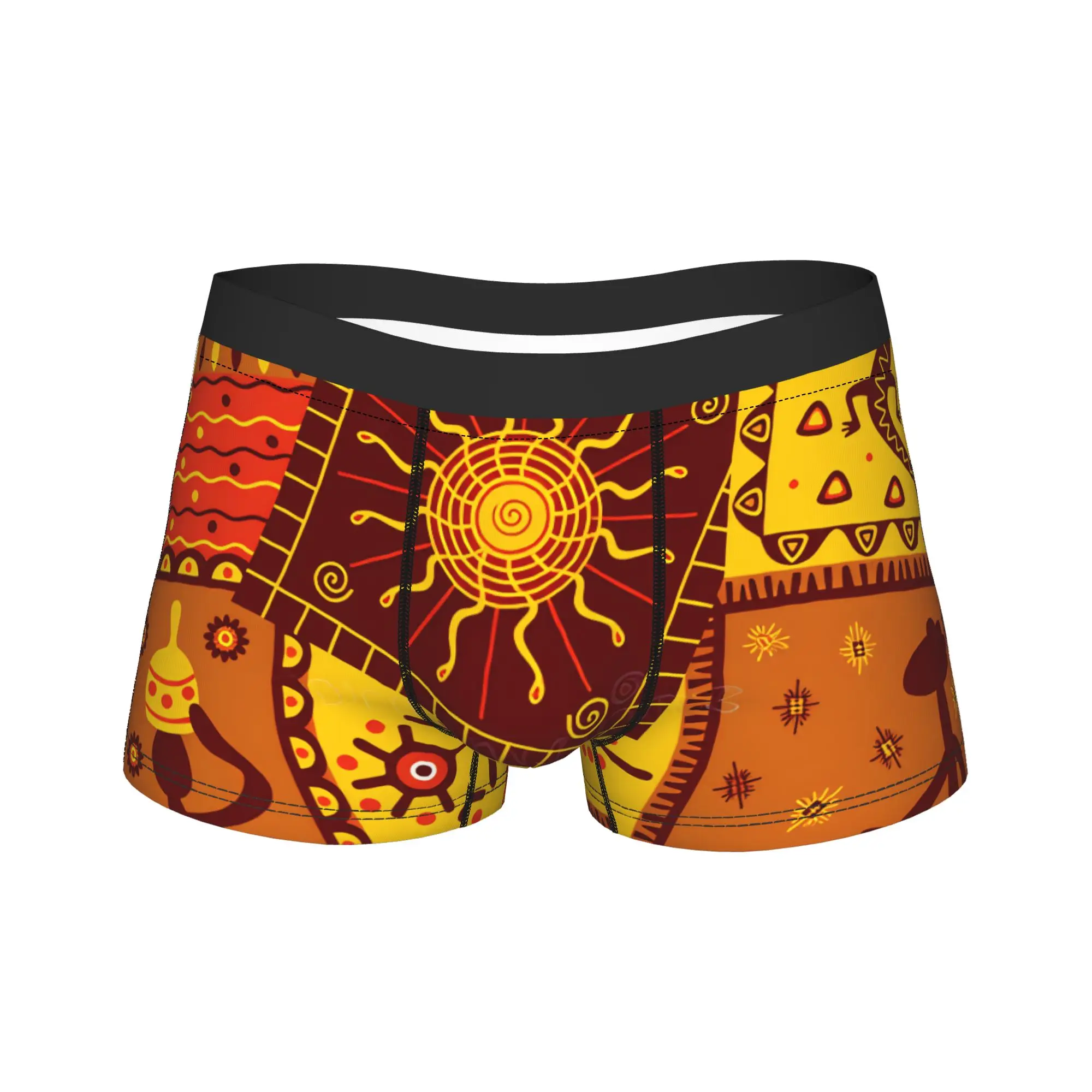 African Tribal Patterns Underwear  Printing Boxershorts Trenky Man Underpants Breathable Shorts Briefs Birthday Gift