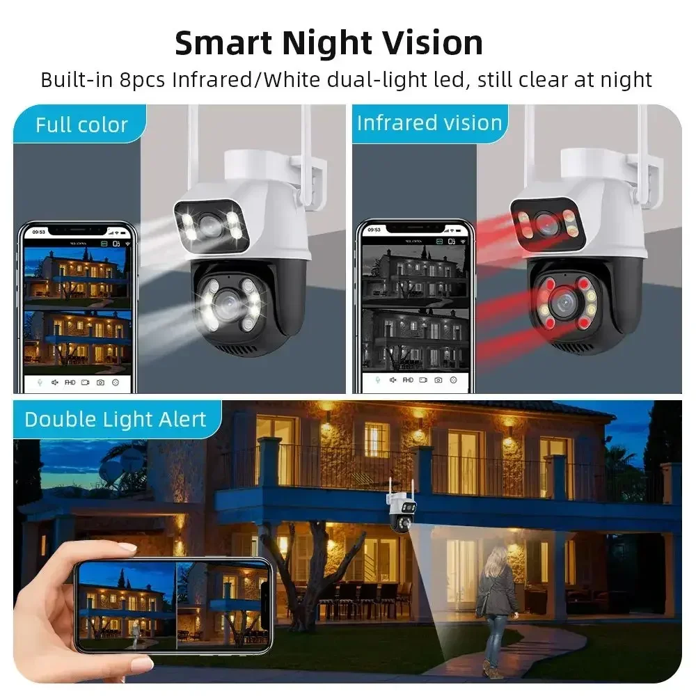 Icsee Xmeye 6MP 8CH Wireless Home Security Camera System Wifi Ptz Network Wireless Nvr Kit Home System Cctv Camera Kit System