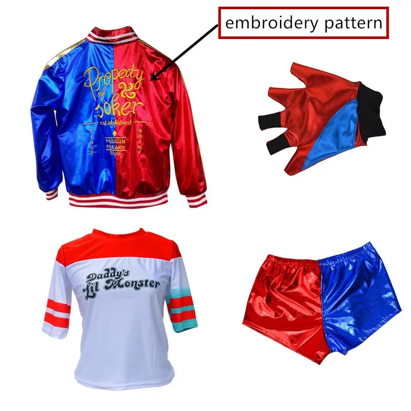 

Costume de Cosplay Harley Monster pour Enfants et Adultes, Ensemble Complet, Veste et Pantalon