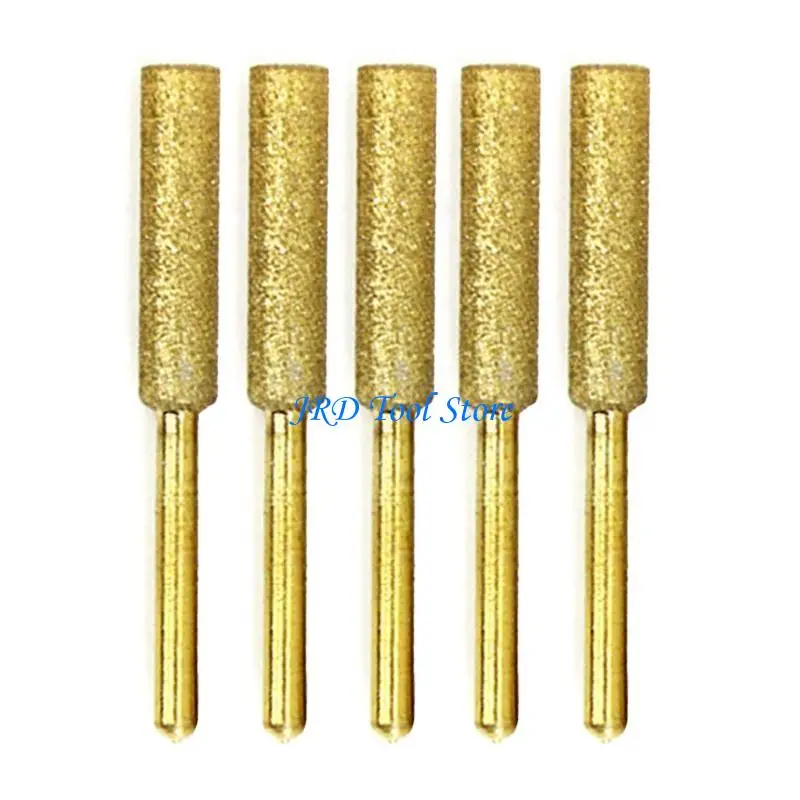 A2UD 5Pieces Diamond Cylindrical Grinding for Head File Sharpening Carving Grinding T