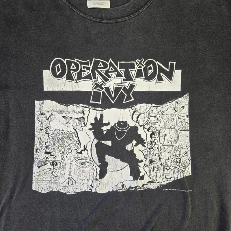 Vintage 2001 Operación Ivy Band Camiseta Sz L 21X29 Negro