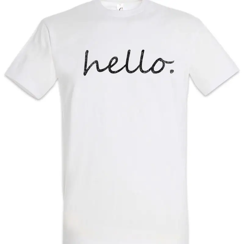 Hello T Shirt Fun Geek Nerd Computer Scientist Social Interaction Introvert