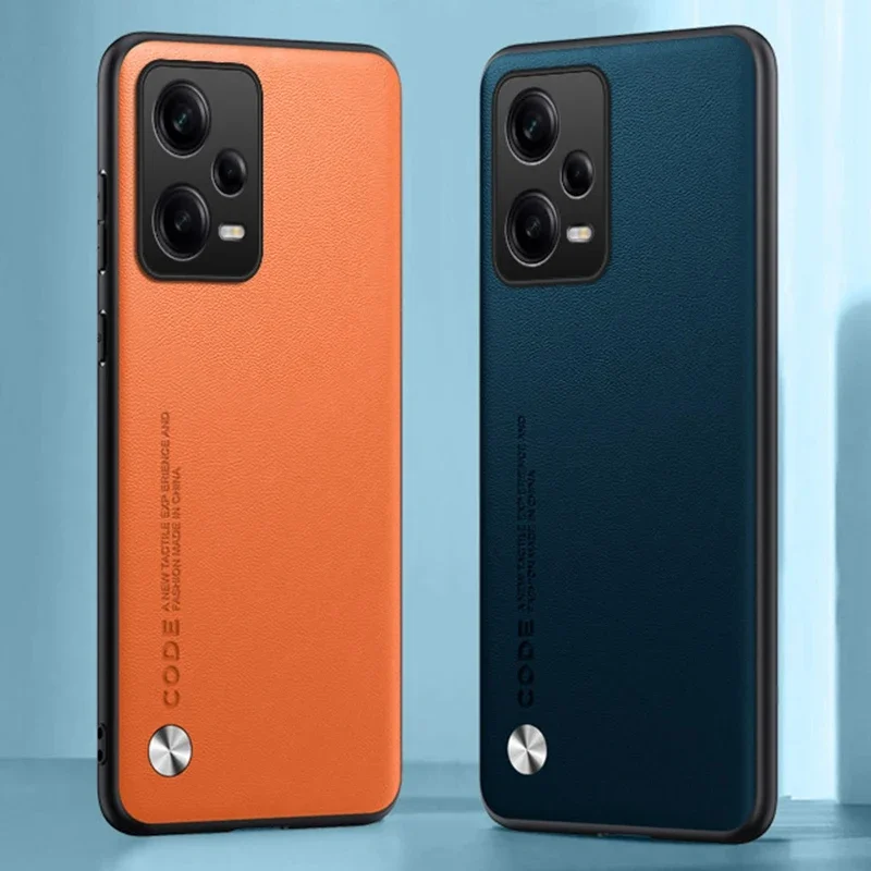 Xiaomi Redmi Note 12 pro plus用の豪華なPUレザーケース,シリコンバックカバー,完全な保護,5g