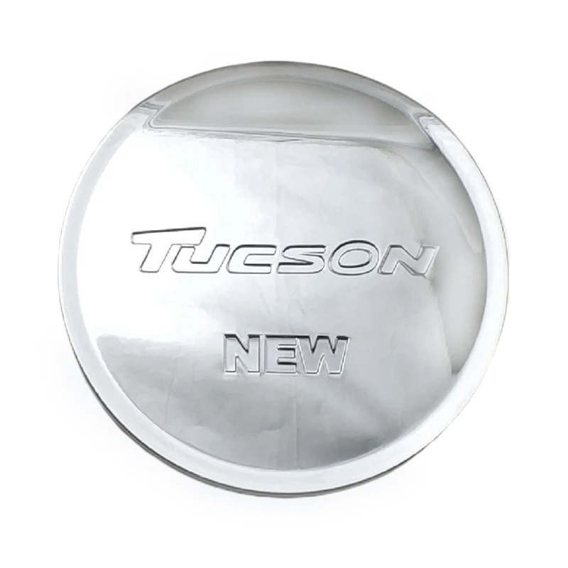 For Hyundai Tucson Chrome Gas Tank Cover Car Accessory Exterior Decorate Components Sticker for 2016-2019 Models