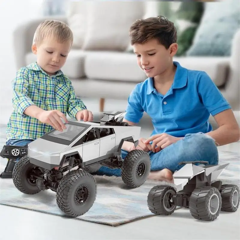 1/14 2.4G RC Motorcycle Truck Beach Off-road High Speed Four-wheel Drive Climbing Vehicle With Lights Sound Kids Toys Boys Gift