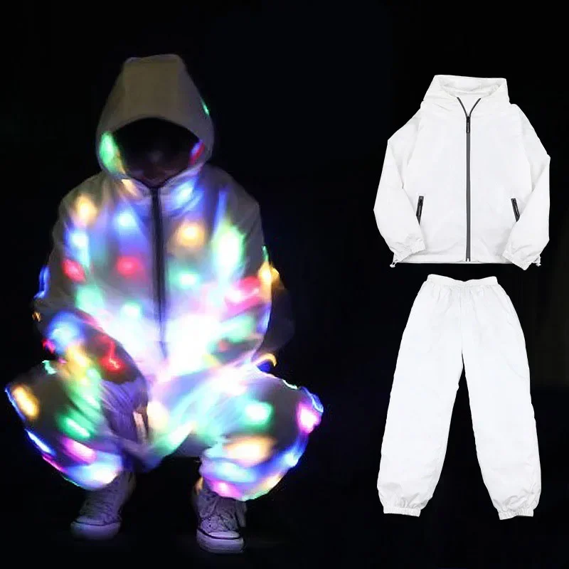 Creative light emitting pants waterproof clothes dancing colorful flash led lighs pant Christmas party clothes luminous costum U