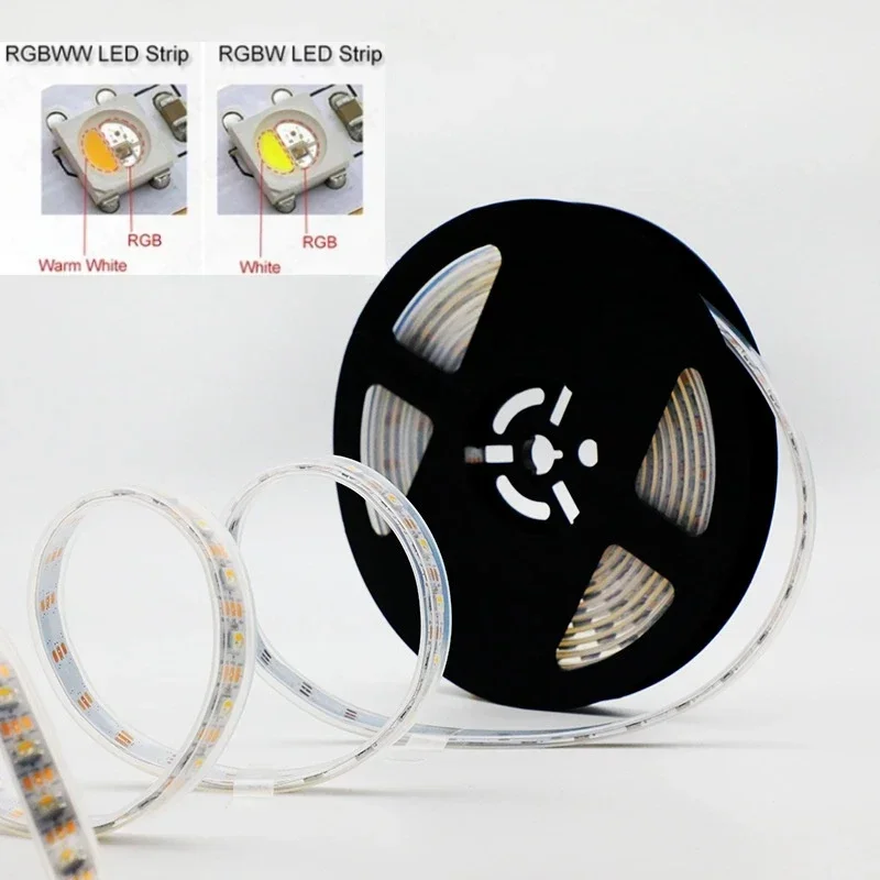 5M Smart DC5V / 12V SK6812 Led Strip Light 4 w 1 RGBW / RGBWW Programowanie indywidualnie adresowalne SMD5050 Elastyczna lampa pikselowa 60