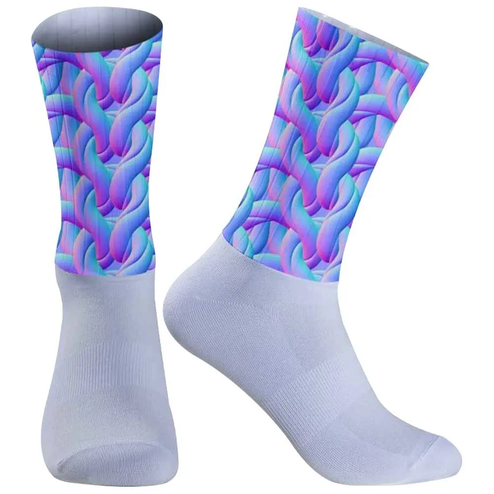 Pro Non-slip Cycling Breathable Socks New Silicone Summer Competition Aero Sports Bike Running christmas Socks