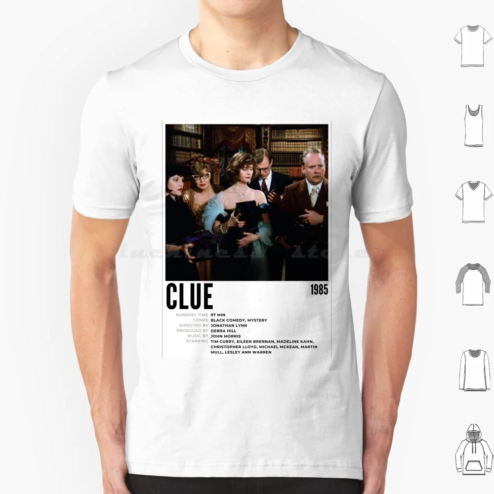 T-shirt Cool Clue Cult en Coton, Comédie Classique, Film Drôle, QuerCurry, Mystère, Horreur, Effrayant, Halloween, 6XL, 1985