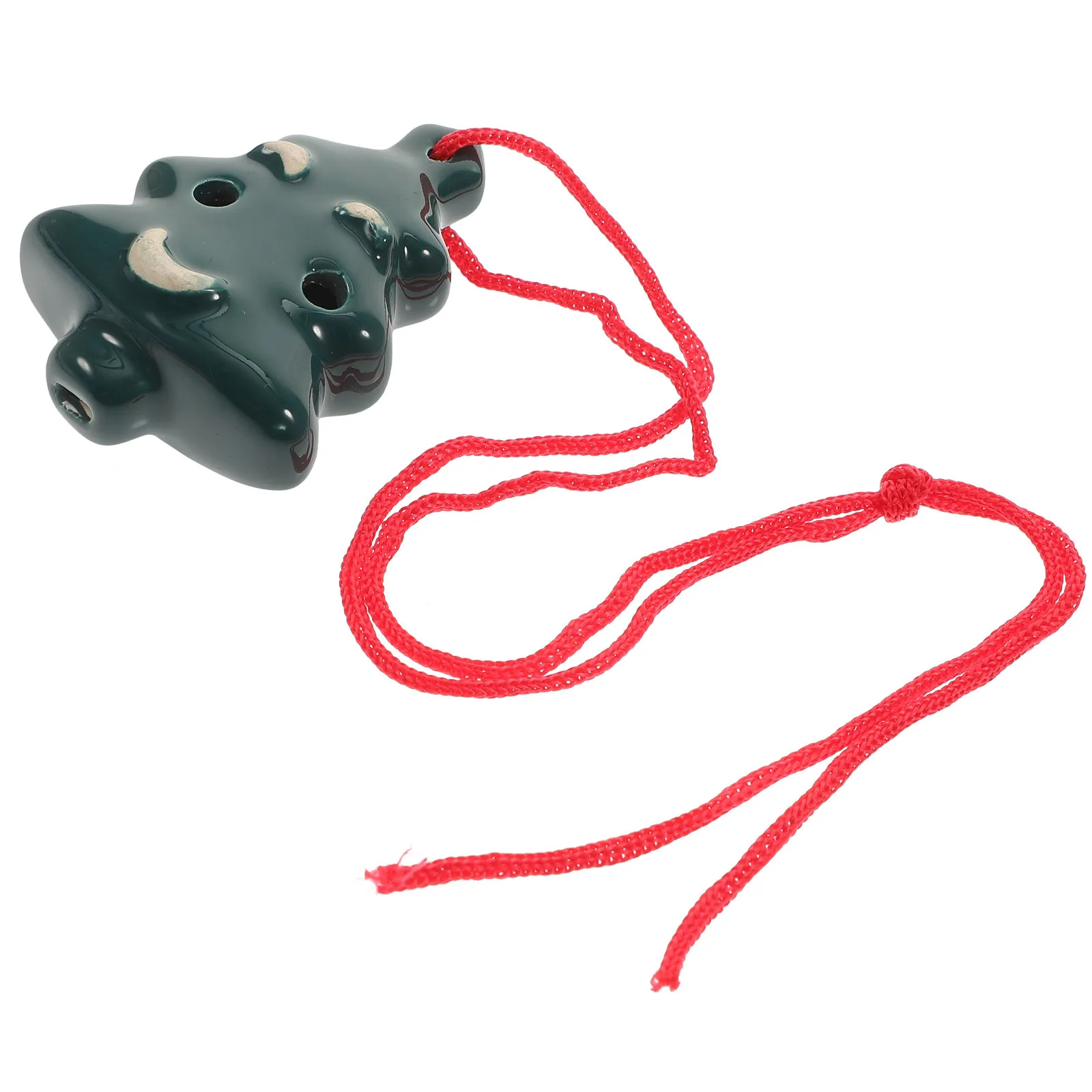 

Beginner Ocarina Christmas Tree Shape 6-Hole Ceramic Ocarina Portable Musical Instrument Sweet Resonant Sound for Kids Beginners