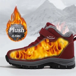 2024 Winter Mens Boots Snow Brand Outdoor Ankle Boots Man Plush Keep Warm Sneaker Women Footwear Hiking Boot Casual Cotton Shoes