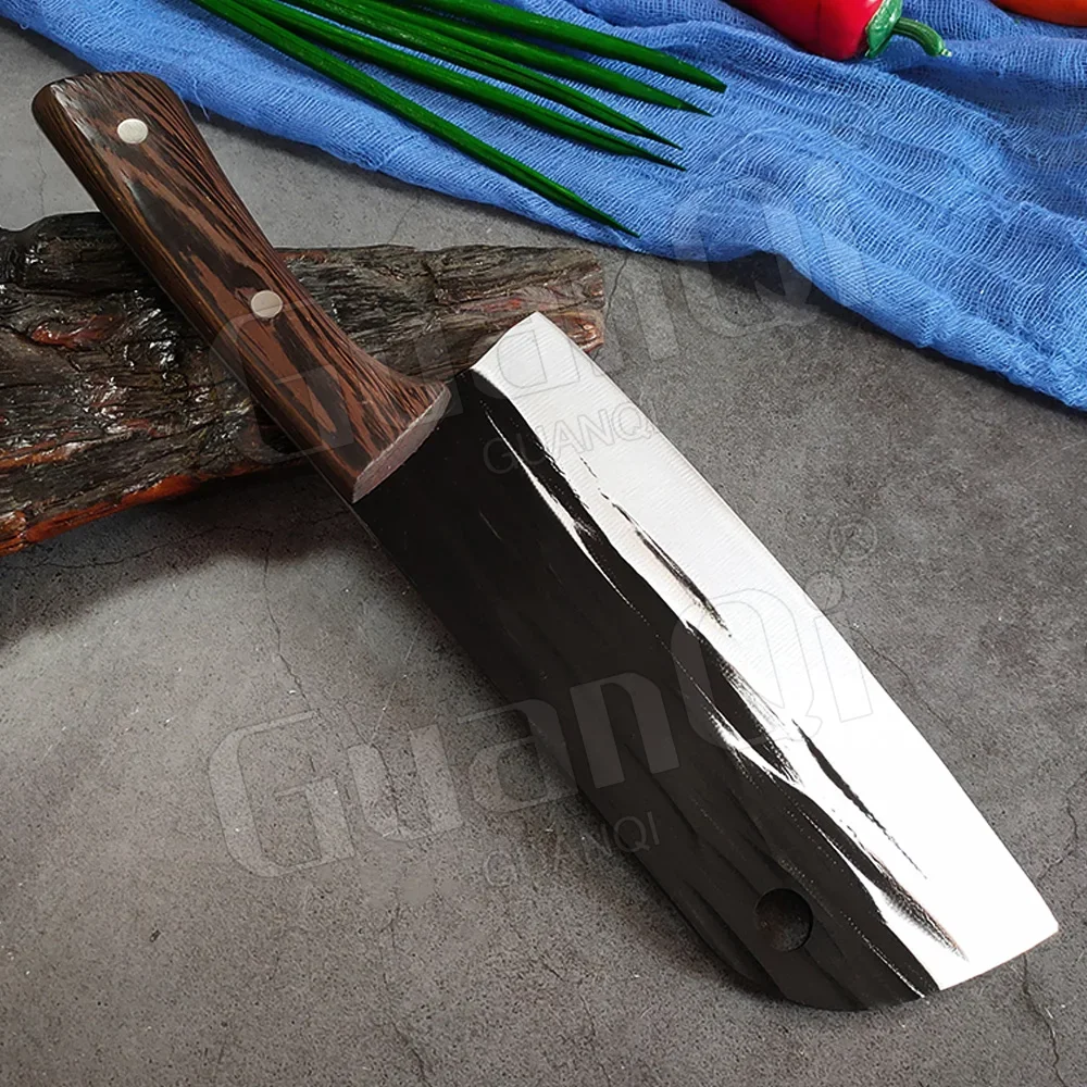 7 Inch 5CR15 Cleaver Knife Handmade Chopping Butcher Knife High Carbon Steel Kitchen Chef Knife Sets Forged Blade Cooking Knives