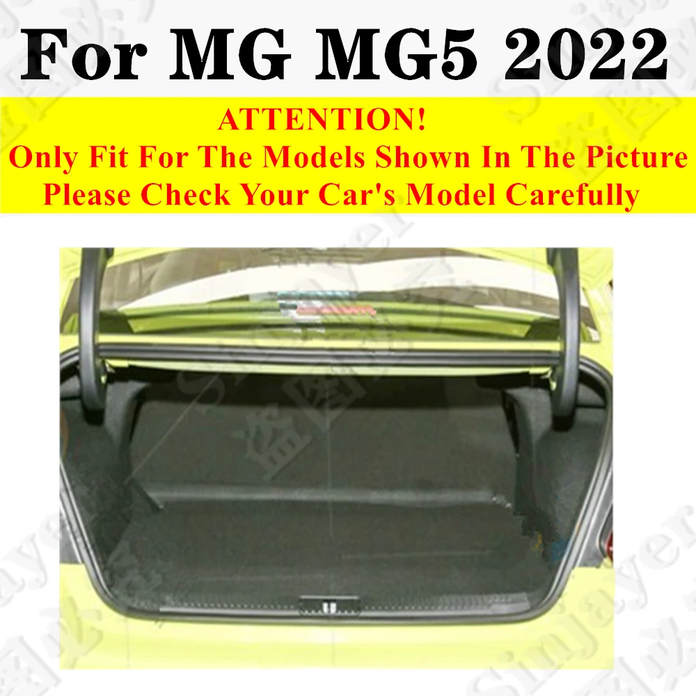 Custom Full Set Car Trunk Mat For MG MG5 2022 Rear Cargo Liner Tail Boot Tray luggage Pad Interior Auto Vehicles Carpet Parts