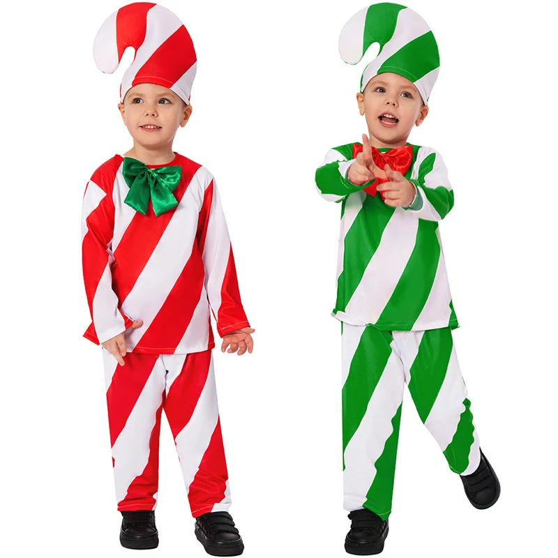 

Рождественский костюм для косплея, костюм конфеты, Рождественский карнавал, вечеринка, сценическое представление, ролевая игра, нарядное платье Санта-Клауса