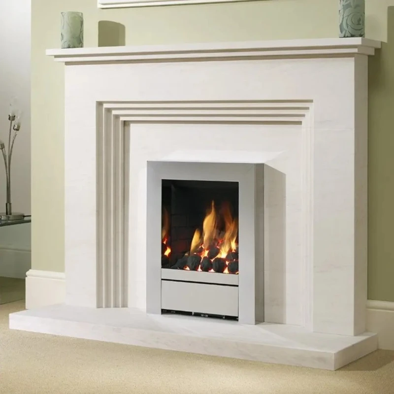 Modern Marble Fireplace Designs White China Limestone Fireplace Mantel