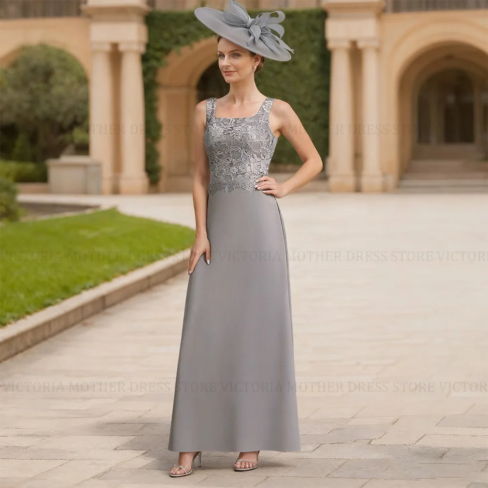 VICTORIA مخصص 2 قطعة فستان أم العروس على شكل حرف a دانتيل شيفون طويل أنيق لحفلات الزفاف فستان سهرة للحفلات