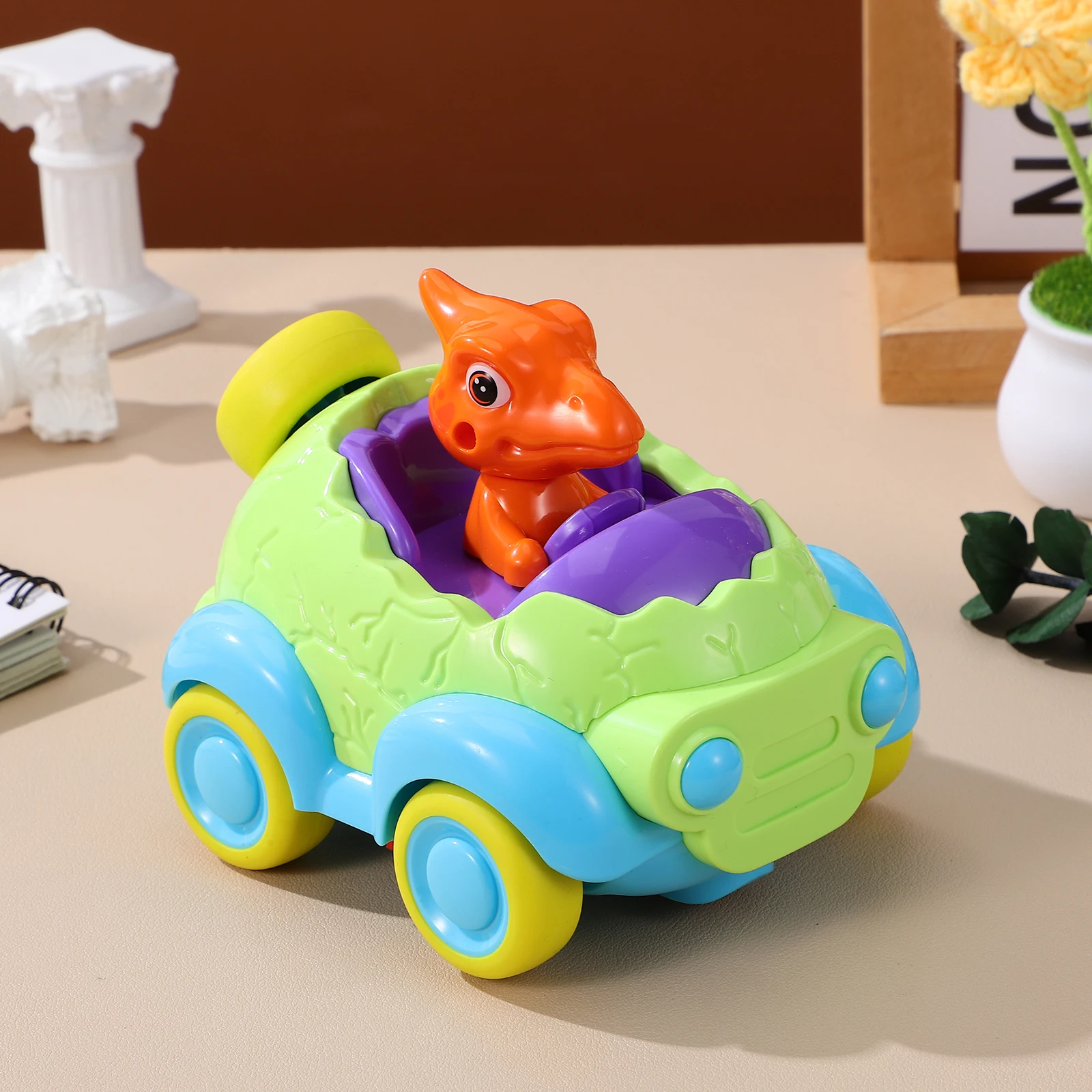 Coche de juguete con Control remoto de dinosaurio, luces con sonido, vehículo giratorio, juguetes de animales de dibujos animados para niños y niñas, rellenos de medias, carreras para niños