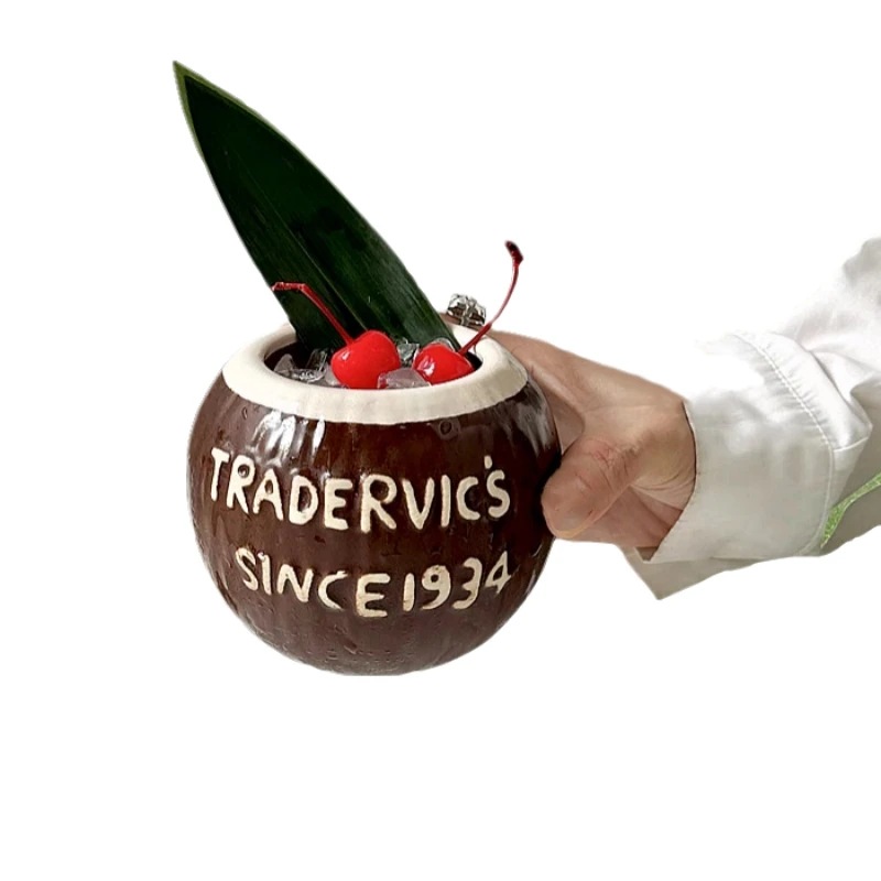 400 مللي كوب سيراميك على شكل جوز الهند كوب للهدايا أكواب وأكواب مجموعة ديكور السنة الجديدة كوب تيكي برواري