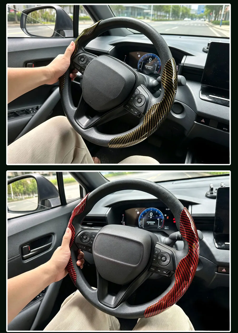 Fellmaterial-Lenkradbezug Zubehör für Hyundai I10 I20 I30 Kona Ioniq 5 Santafe Genesis GV80 Bh NEXO Sonata – Detail 4