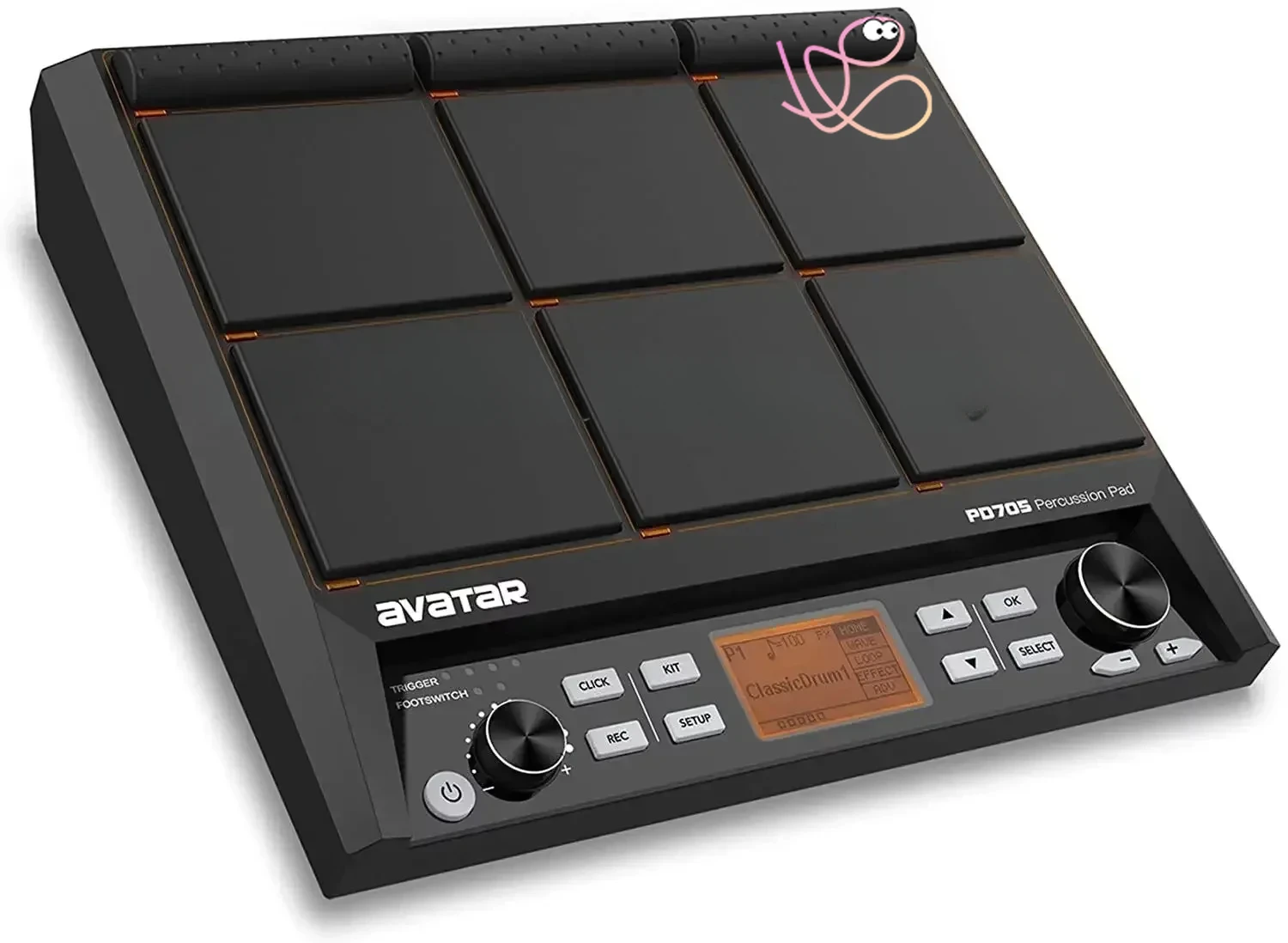 PD705 Percussion Pad 9-Sample Pad All-in-one Multipad Tabletop Electric Drum Set