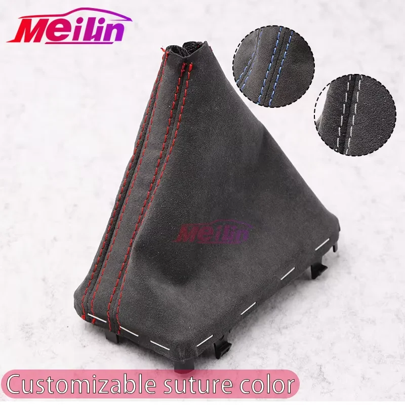 Transmission Shift Lever Dust Cover, Shift Knob Working Cover 5GG713203A, Suitable for Volkswagen Golf 7 MK7 7.5 DSG Suede Leath