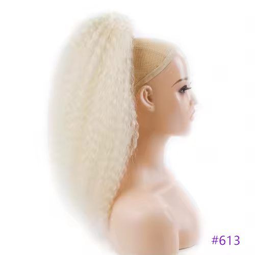 Fake Synthetic Drawstring Ponytail Elastic Hair Extension For Women Kinky Curly Ponytail Synthetic Hair High Puff Afro Hairpiece - Image 14