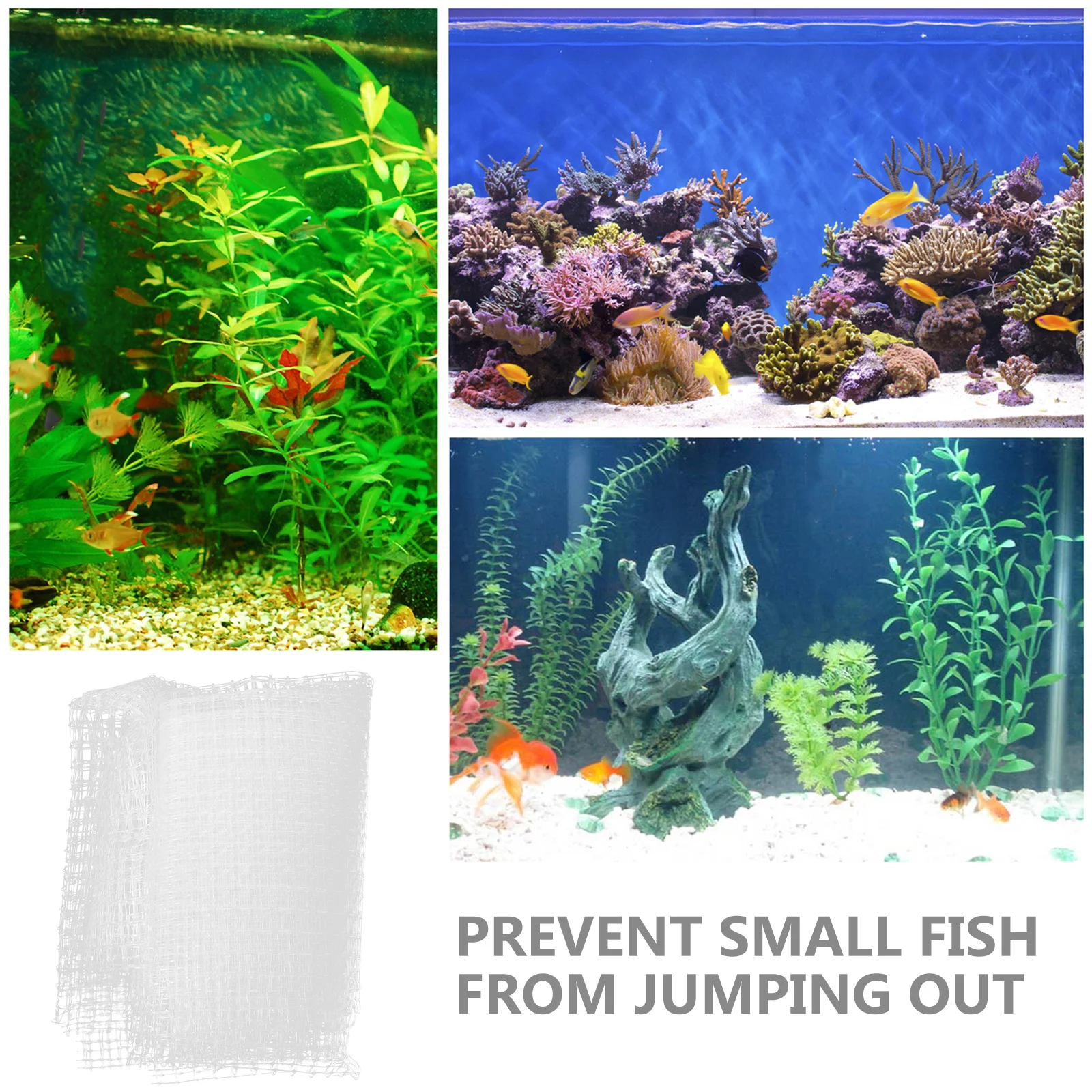 

1Pcs Aquarium Anti-Jumping Net Fine Mesh Protective Screen for Fish Tank DIY Cover Sturdy Tear-Resistant Net for Tank Or Bird