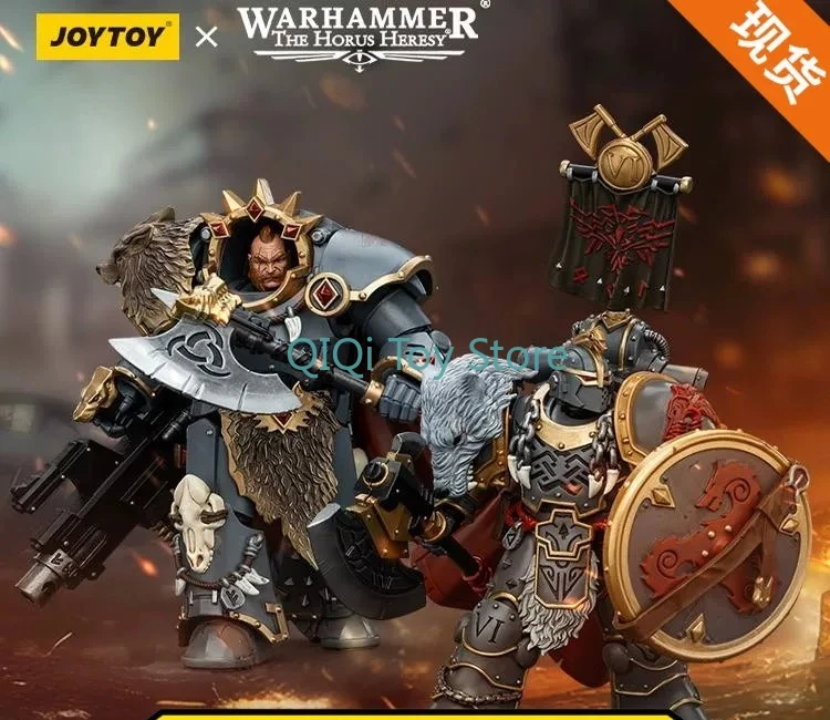 

JOYTOY Dark Source Warhammer Horus War Space Wolf Javier Red Blade & Executive Officer 1:18 Soldiers