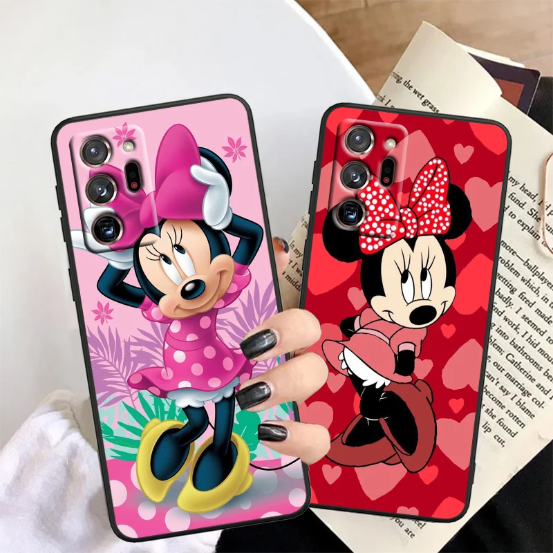 Mickey Minnie Mouse Cartoon For Samsung Note 20 10 Ultra Plus A31 A14 A12 A70 A34 A25 A04 A05 A15 A24 5G Black TPU Phone Case