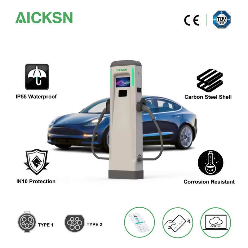 OCPP 2.0 V2H Hybrid EV Charger 100W Chademo IP55 Floor-Mounted with 400V Input for New Condition Vehicles