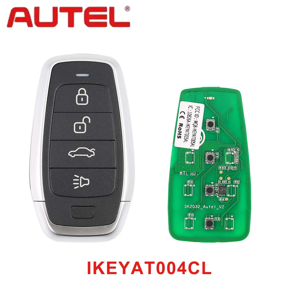 Autel MaxiIM IKEYAT004CL AT004CL Independent Universal Smart Remote Key 315 433 868 915Mhz 4 Button For KM100 KM100E IM508 IM608
